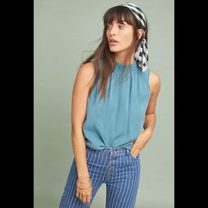 Cloth & Stone teal Liana sleeveless blouse